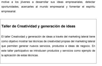 Taller de Creatividad y Generación de Ideas