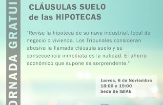Jornada Gratuita: Recuperación de las cláusulas suelo de las hipotecas