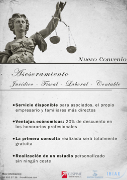 Nuevo convenio de IBIAE de asesoramiento jurídico, fiscal, laboral y contable