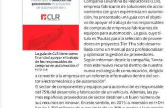 La guía de gestión de proveedores de CLR fue noticia en autorevista.com
