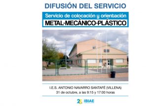 IBIAE presenta el servicio de colocación y orientación en el IES Antonio Navarro Santafé de Villena