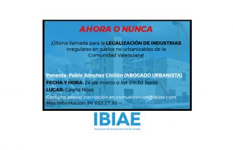 Legalización de industrias irregulares en suelos no urbanizables (SUSPENDIDA)