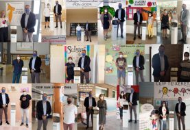 IBIAE dona dispensadores de gel hidroalcohólico a los centros educativos de la Foia de Castalla