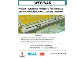 Webinar: presentación del proyecto puerto seco del nodo logístico del Levante interior