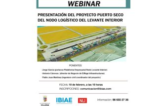 Webinar: presentación del proyecto puerto seco del nodo logístico del Levante interior