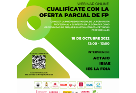 Webinar: 'cualifícate con la oferta parcial de FP'