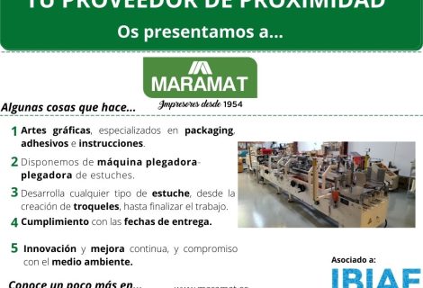 PROVEEDOR DE PROXIMIDAD: MARAMAT, S.L.