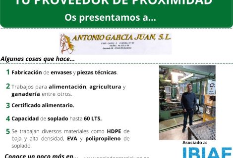 PROVEEDOR DE PROXIMIDAD: ANTONIO GARCIA JUAN, S.L.