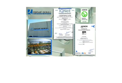 MANUEL ROCA SL obtiene la certificación ISO 14001