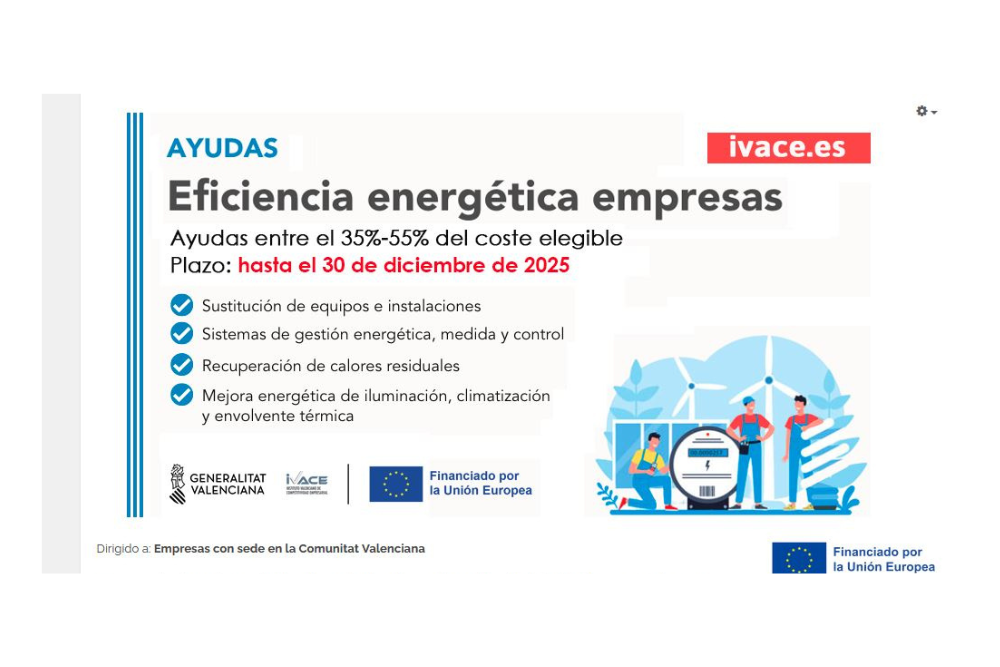 Ayudas IVACE 2025 para la eficiencia energética en empresas – IBIAE