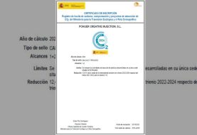 POHUER CREATIVE INJECTION obtiene el Sello Oficial de Huella de Carbono del Ministerio para la Transición Ecológica