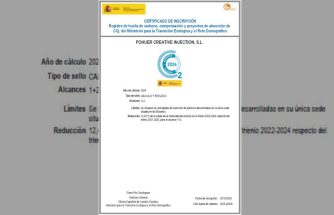 POHUER CREATIVE INJECTION obtiene el Sello Oficial de Huella de Carbono del Ministerio para la Transición Ecológica