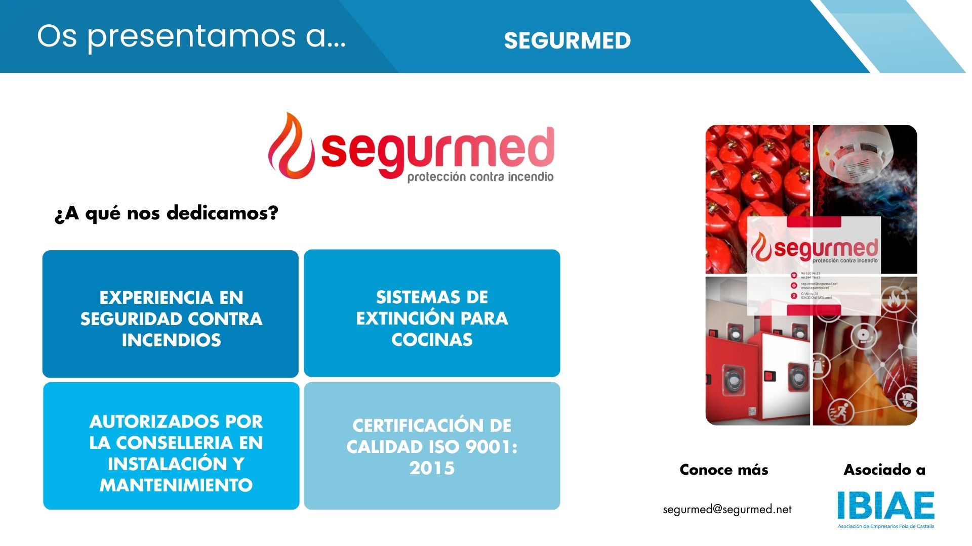 SEGURMED, especializada en instalación y mantenimiento de sistemas de protección contra incendios