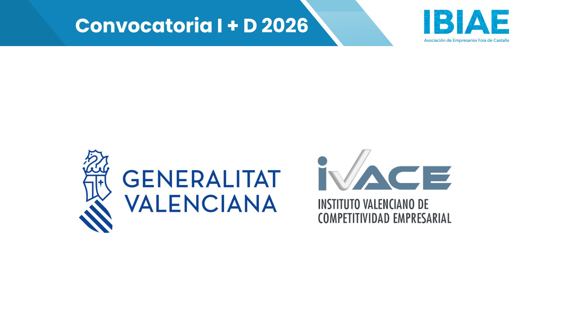 IVACE abre la convocatoria PIDI-CV 2026: hasta el 45 % de ayuda para ...