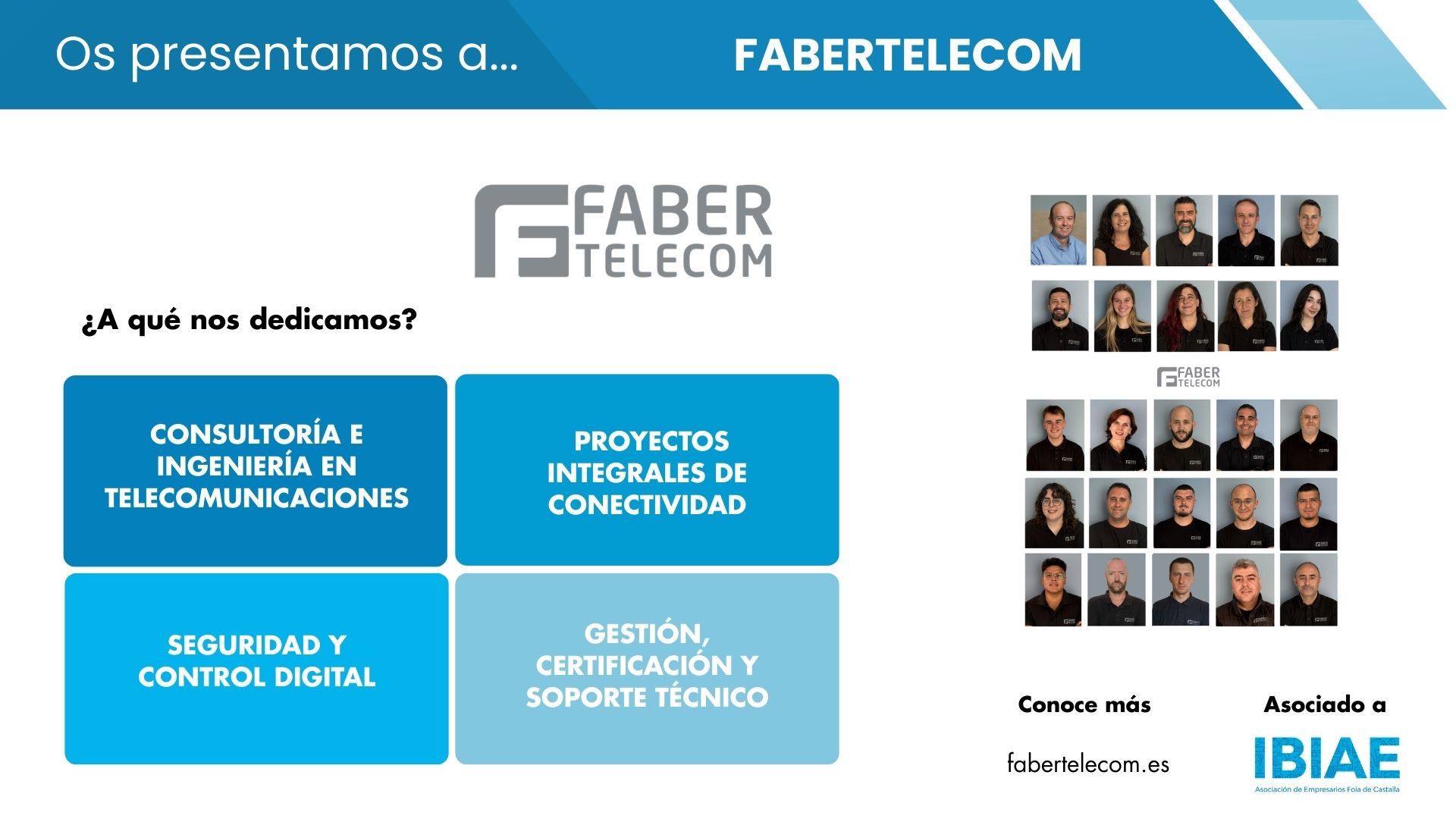 FABERTELECOM ofrece soluciones integrales de redes y telecomunicaciones para empresas y organizaciones