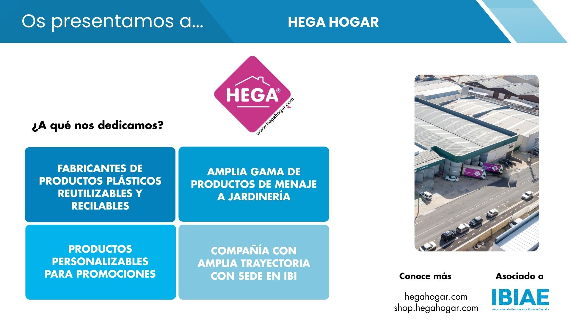 HEGA HOGAR, fabricante internacional de productos plásticos reutilizables y reciclables para el hogar y promociones