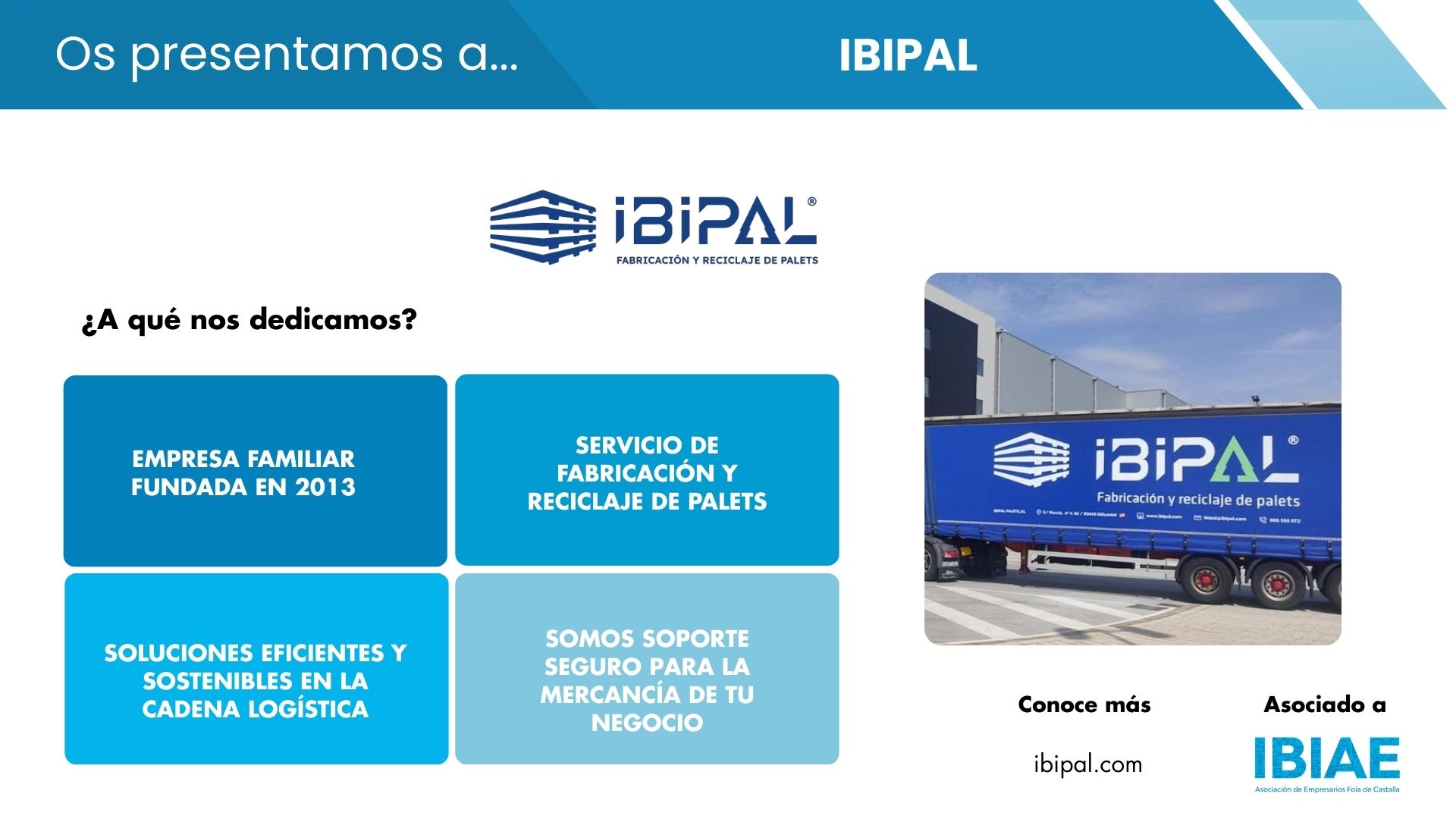 IBIPAL ofrece servicios integrales de fabricación y reciclaje de palets para el sector industrial