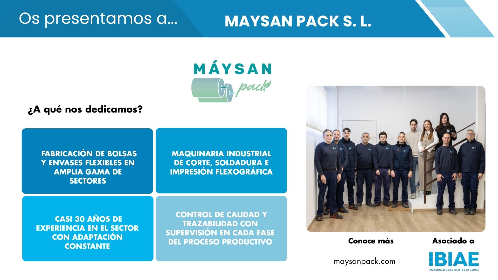 MÁYSAN PACK S.L., fabricación de envases plásticos a medida para industria y comercio