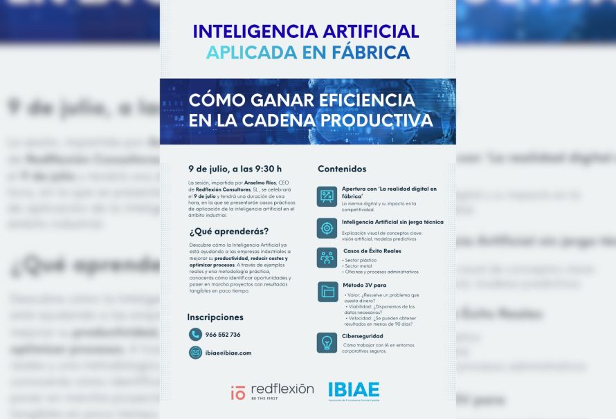 Jornada: La inteligencia artificial aplicada a fábrica: cómo ganar eficiencia en la cadena productiva