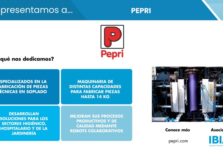 PEPRI impulsa la fabricación de piezas técnicas en soplado con un modelo basado en la innovación y la economía circular