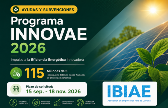 El IDAE lanza el Programa INNOVAE 2026, dotado con 115 millones de euros para impulsar la eficiencia energética innovadora en las empresas